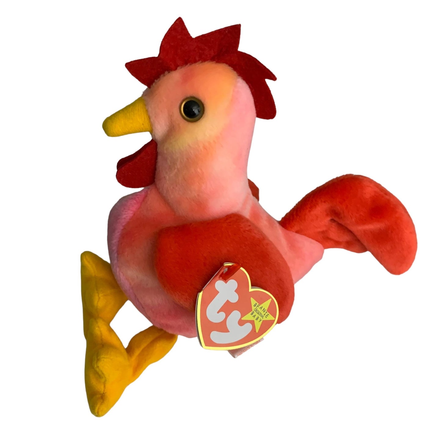 Strut the Rooster 1996 Retired TY Beanie Baby PE Pellets Bird Excellent Cond