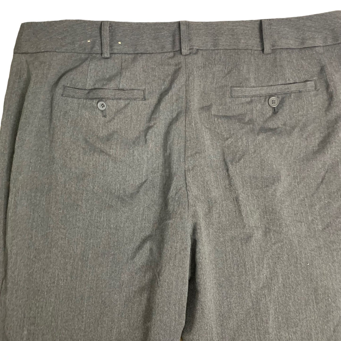 Lane Bryant Careen Slacks Trousers Pants 18 Grey Straight Leg Cuffed Pockets