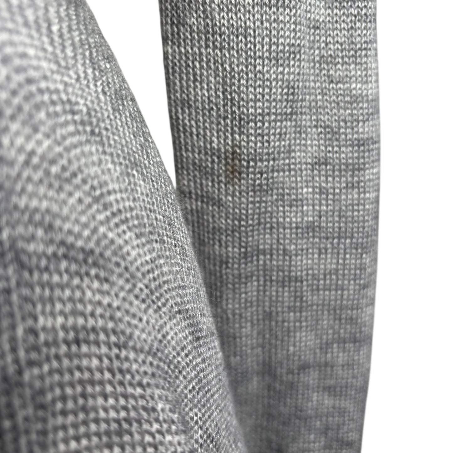 Vintage Y2K Say What Gray Medium Cable Knit Long Sleeve Cardigan Sweater Wool