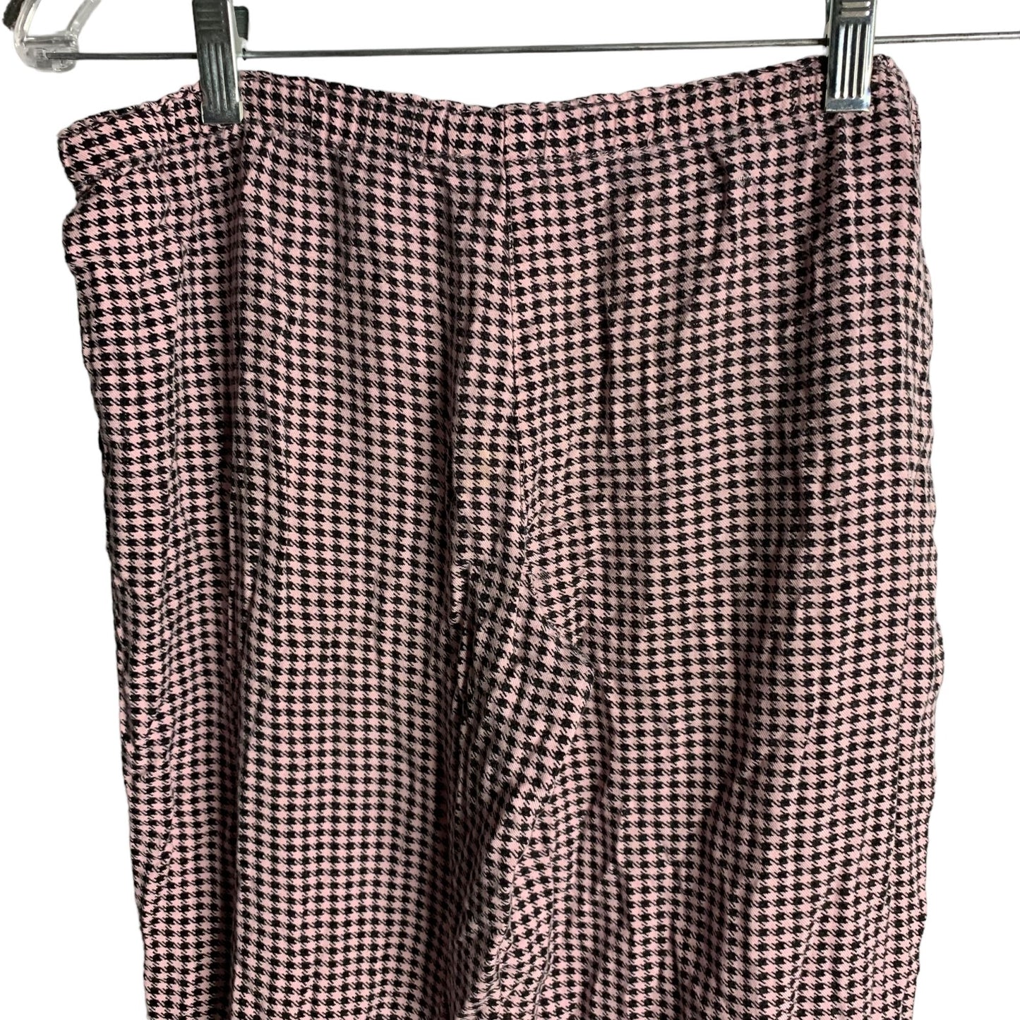 Betsey Johnson Intimates Pajama Pants S Pink Black Check Pockets Elastic Waist