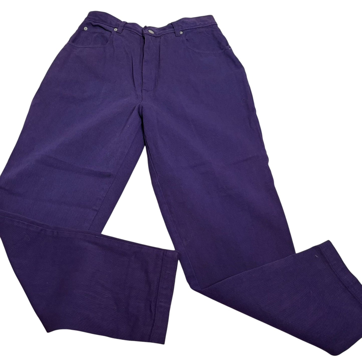 Vintage 90s No Excuses Femme Fatale Jeans Size 13 Purple High Waist Straight Leg