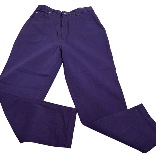 Vintage 90s No Excuses Femme Fatale Jeans Size 13 Purple High Waist Straight Leg