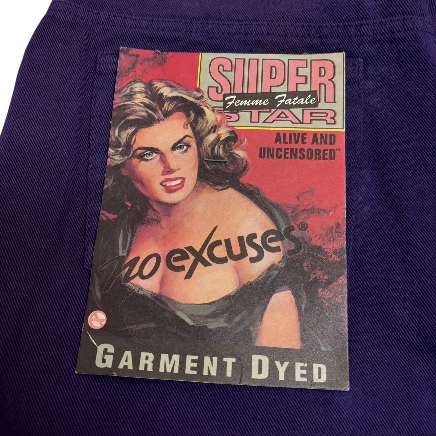 Vintage 90s No Excuses Femme Fatale Jeans Size 13 Purple High Waist Straight Leg