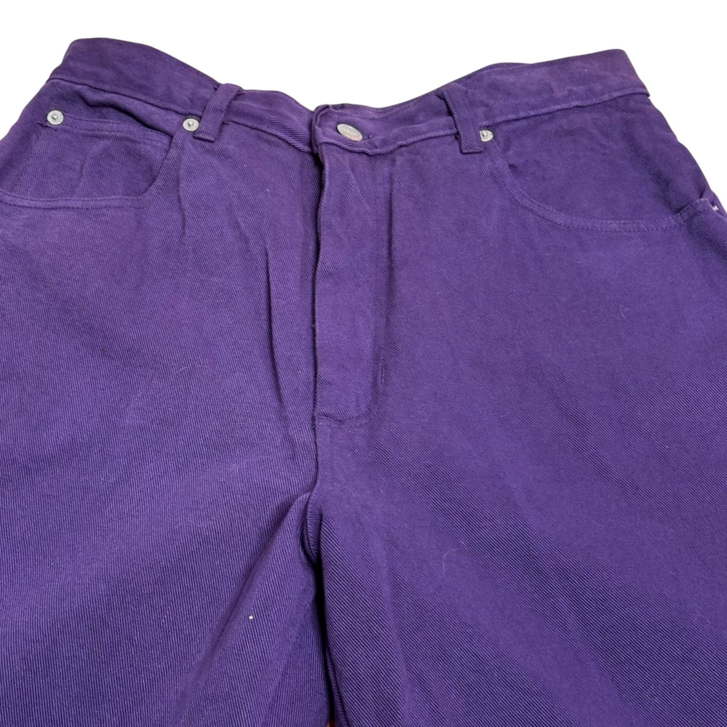 Vintage 90s No Excuses Femme Fatale Jeans Size 13 Purple High Waist Straight Leg