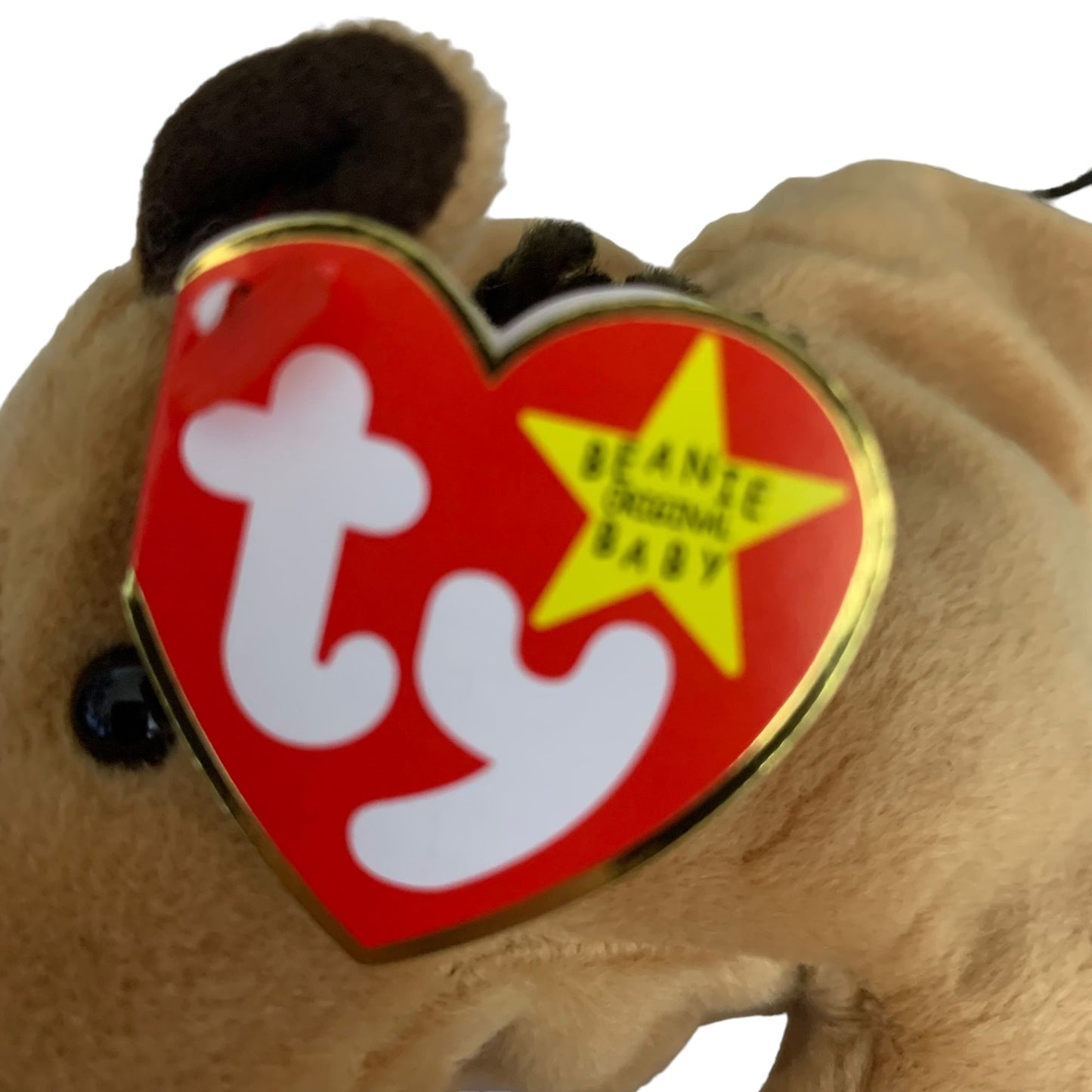 DERBY the Horse TY Beanie Baby 1995 Retired PE Pellets Brown Excellent Cond