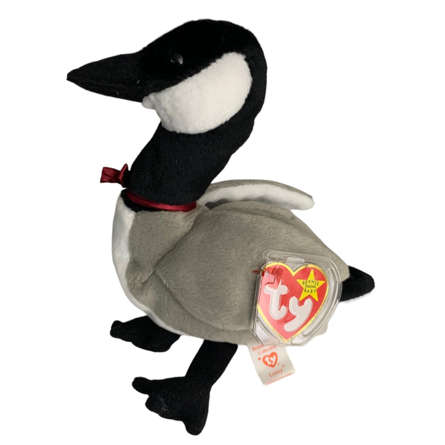 Loosy the Goose Bird Retired TY Beanie Baby 1998 PE Pellets Excellent Cond