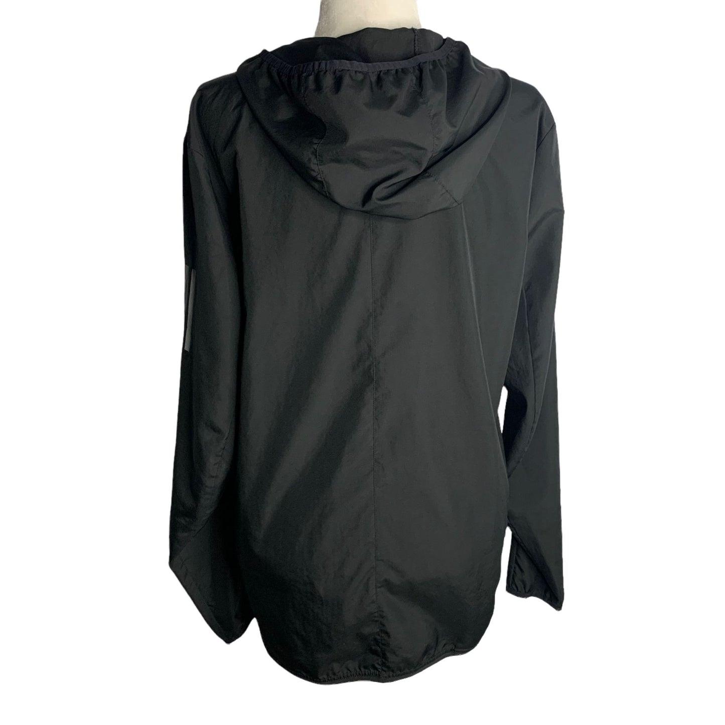 Adidas Running Response Wind Jacket S Black Reflective Hooded Ful Zip Pockets