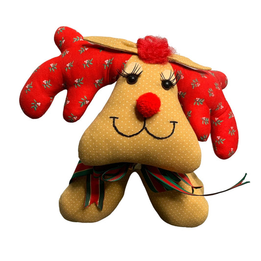 Handmade Standing Reindeer Doorstop Plush Weighted Holiday Christmas Stuffed