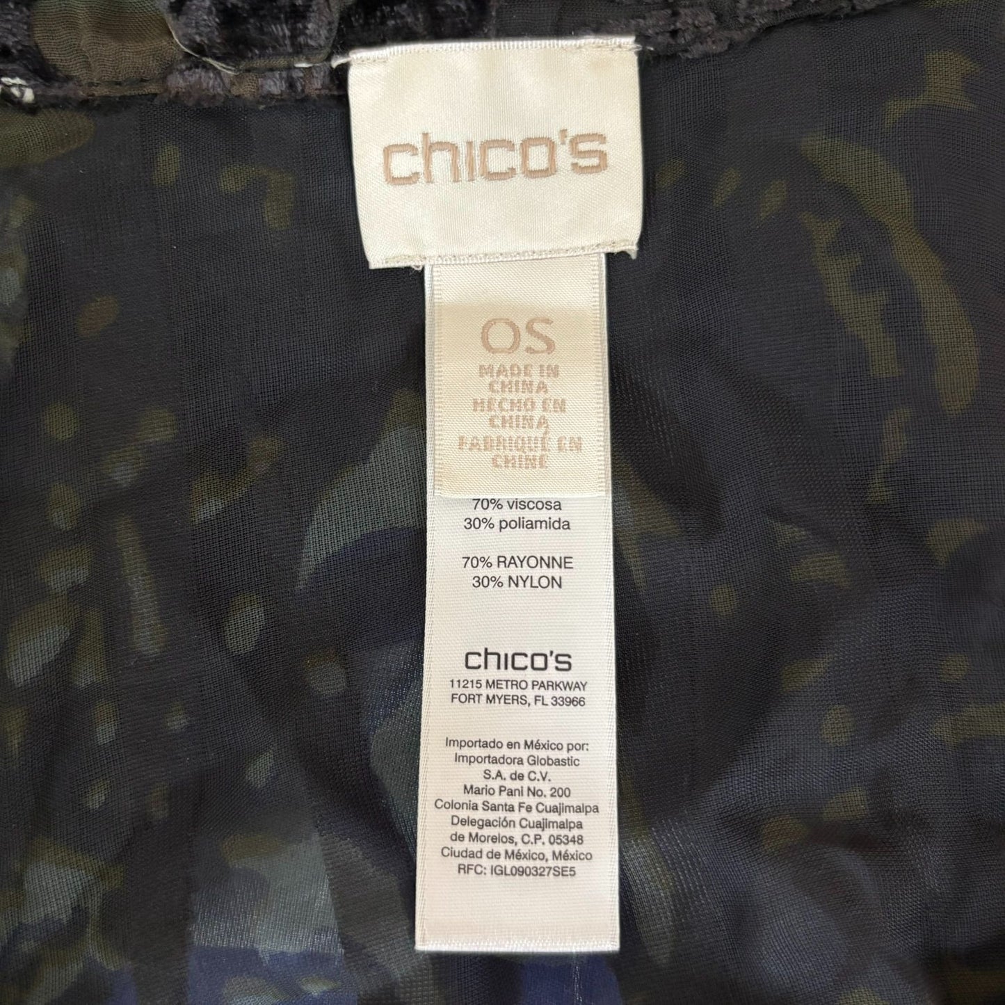 Chicos Open Front Kimono One Size Velvet Burnout Floral Animal Print Boho Duster