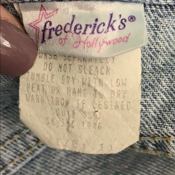 Vintage 90s Fredericks of Hollywood Mom Jeans 27 Med Wash High Rise Button Bly