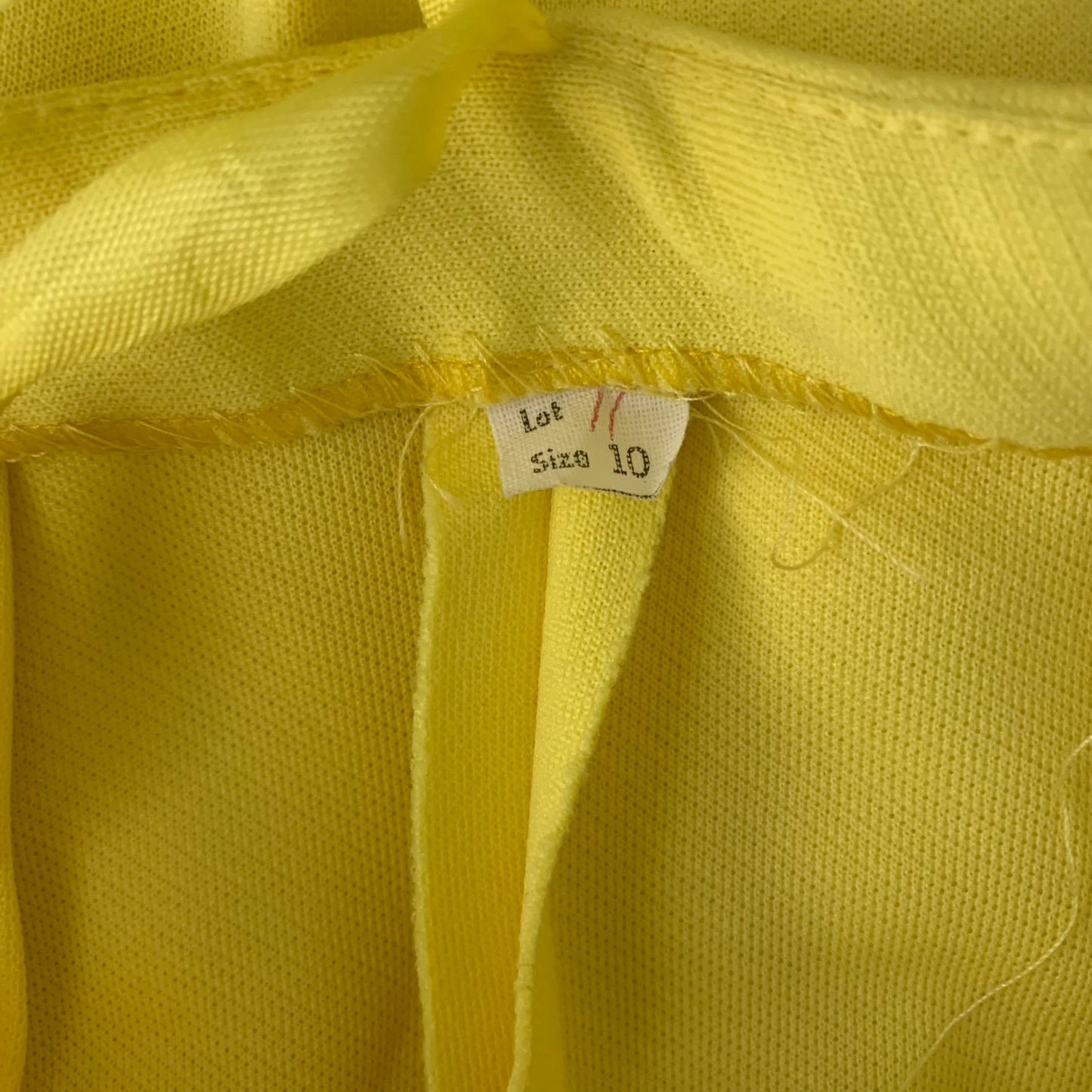 Vintage 60s 2 Piece Stretch Knit Pant Set S Yellow High Neck Pockets Zipper