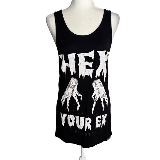 Killstar Hex Your Ex Occult Luxury Sleeveless Graphic Tank Top Medium Black