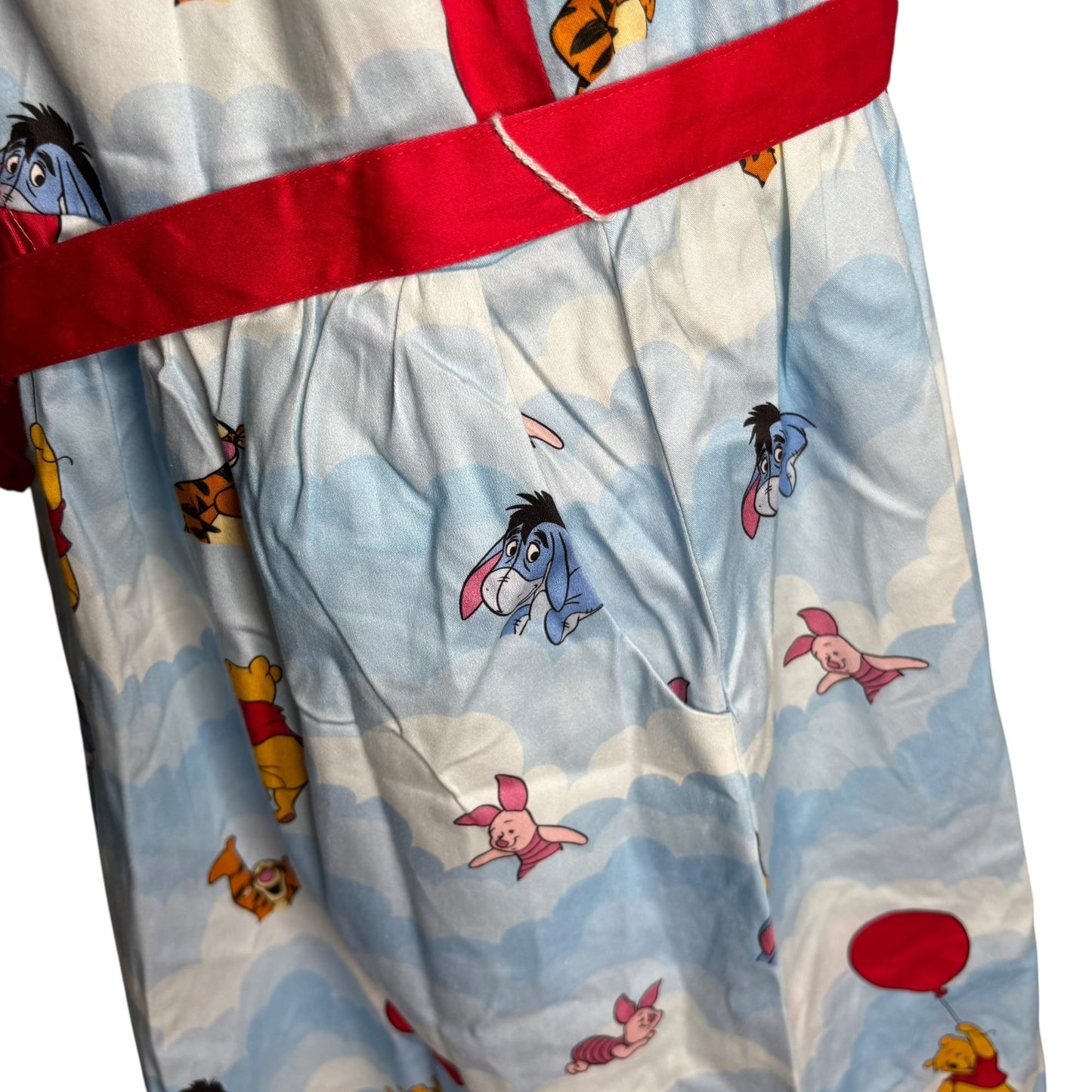 Disney Winnie The Pooh Loungefly Stitch Shoppe Dress Size 3XL Blue Belted Zipper