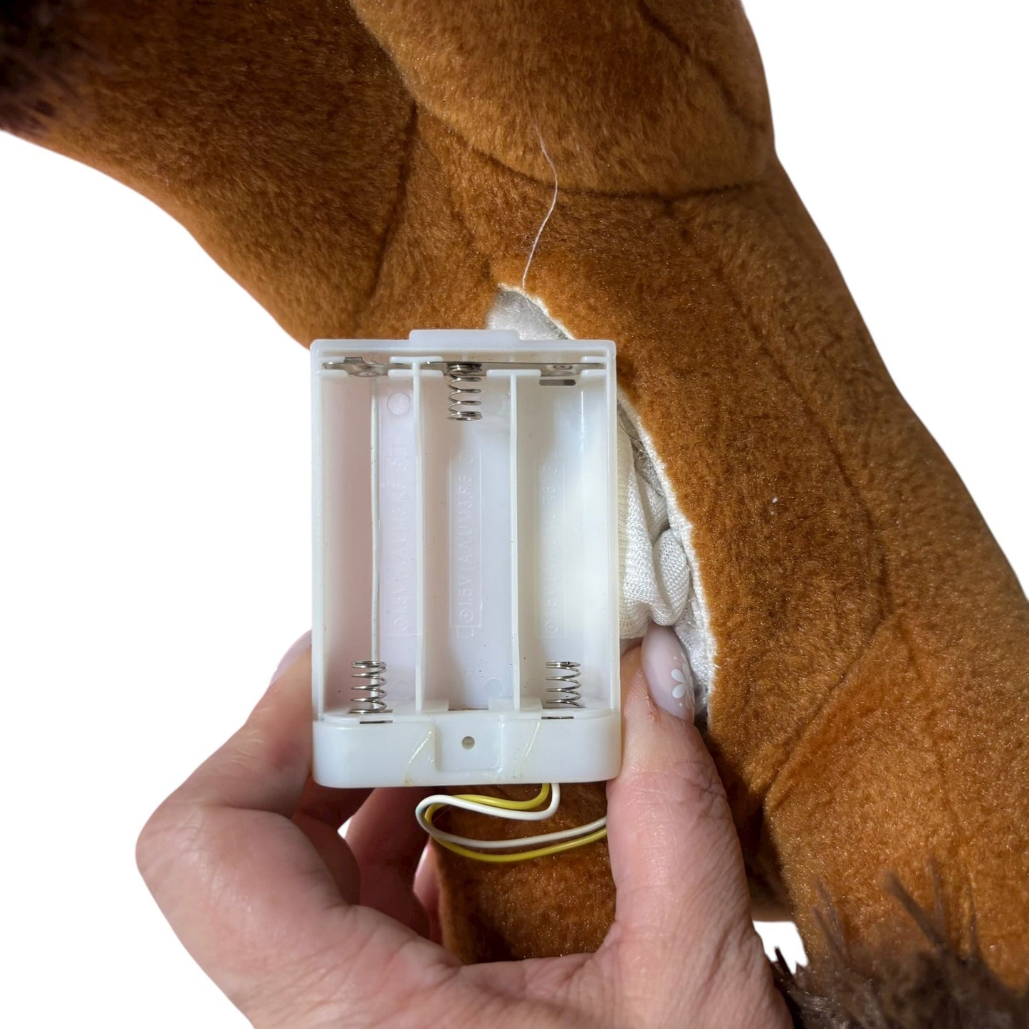 Vintage Plush Horse Toy Saddle Bridle Brown Tested Sound Works Battery Operated