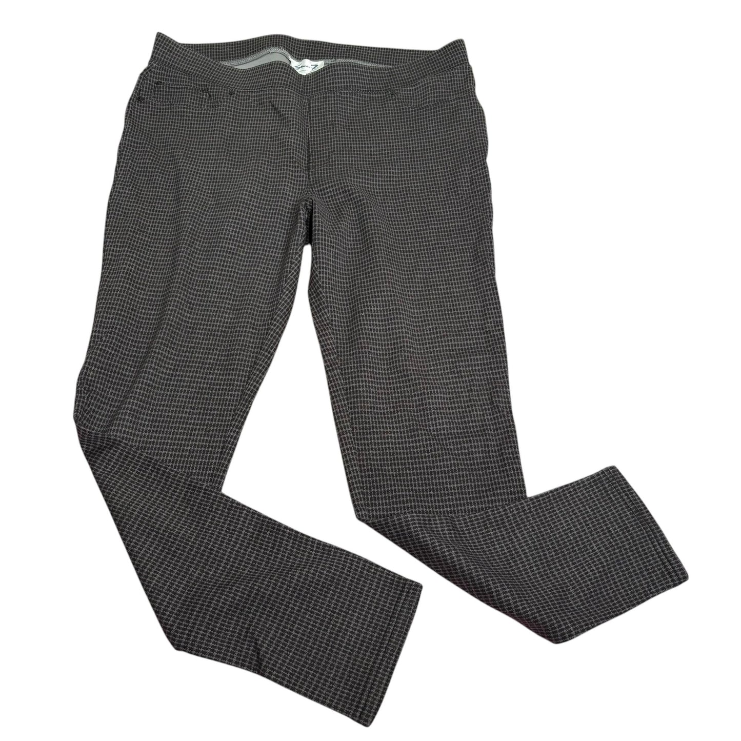 Seven7 Pull On Leggings Ponte Pant XL Gray Houndstooth Stretch Rayon Blend