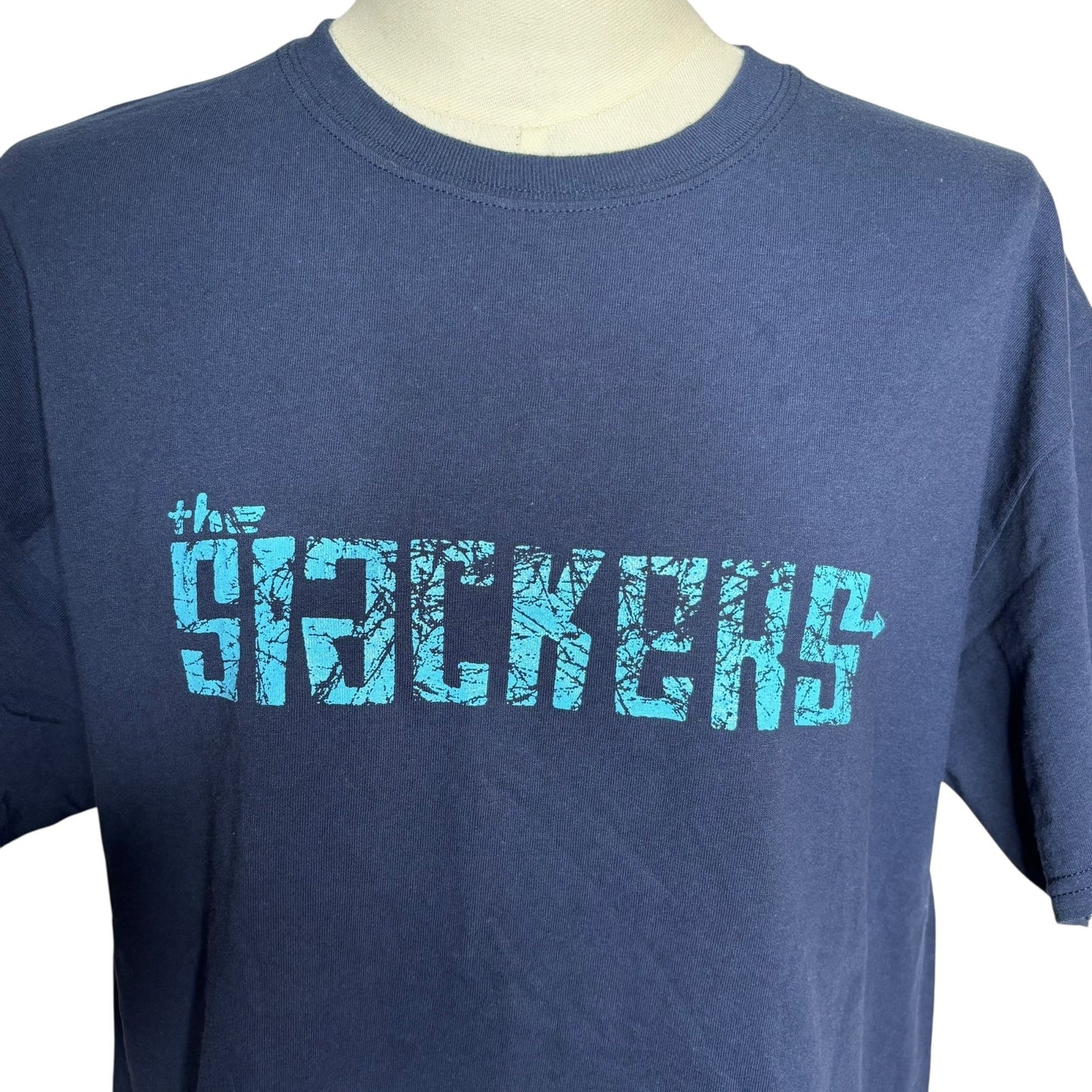 The Slackers Ska Band Tee T-Shirt XL Navy Blue Short Sleeve Crewneck Punk Rock