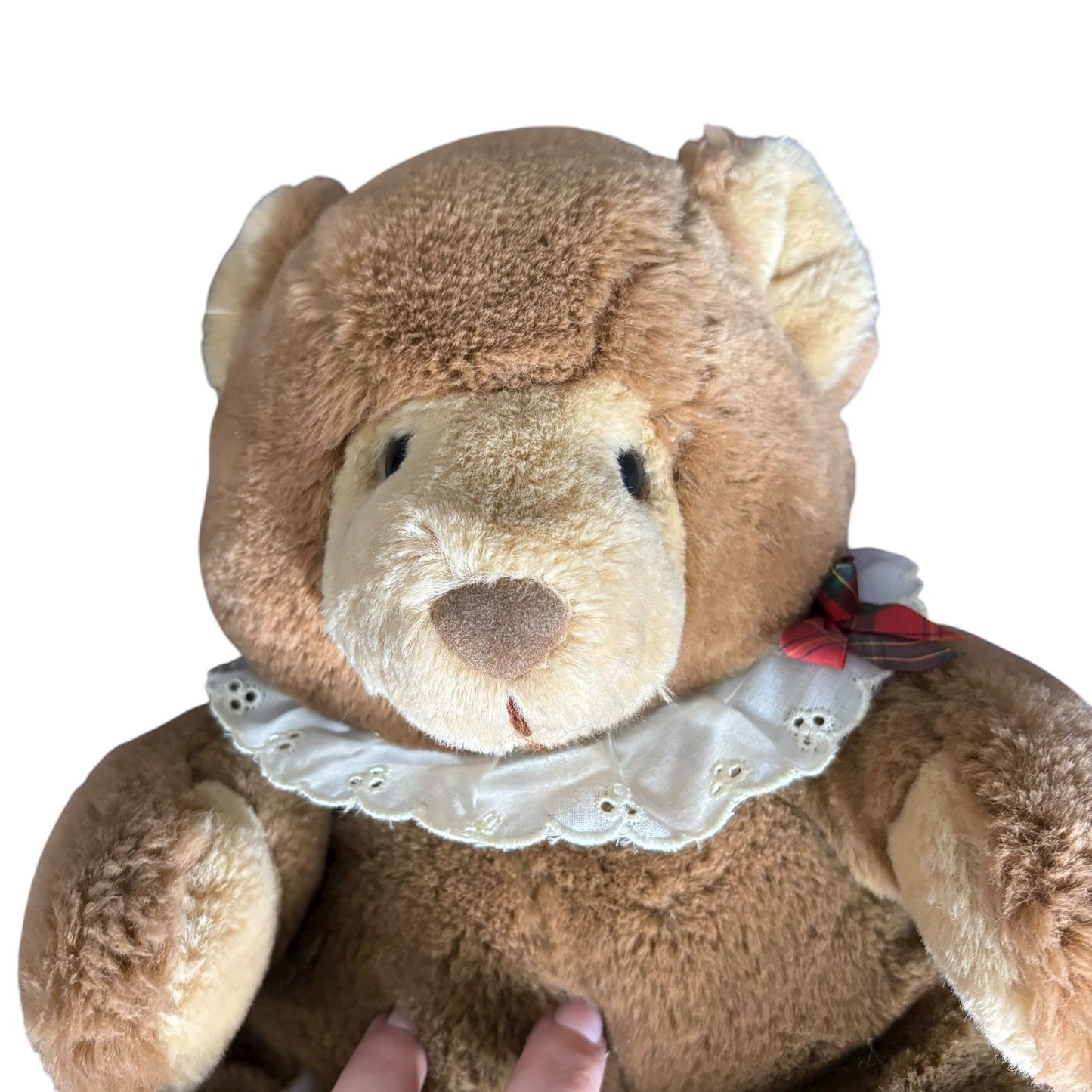 Vintage Carousel Mikki Bear Plush 1985 Brown Stuffed Animal 12" Surface Washable