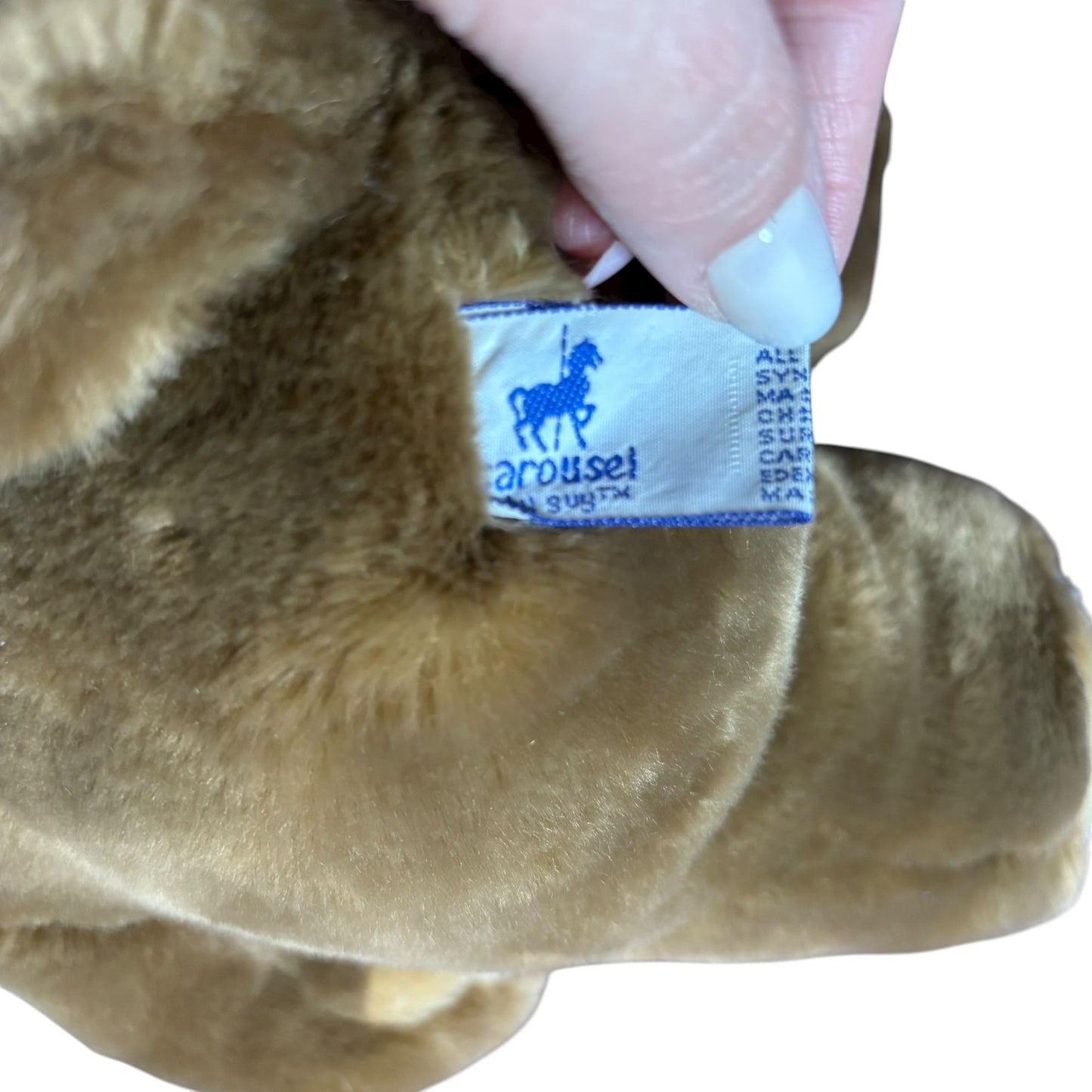 Vintage Carousel Mikki Bear Plush 1985 Brown Stuffed Animal 12" Surface Washable