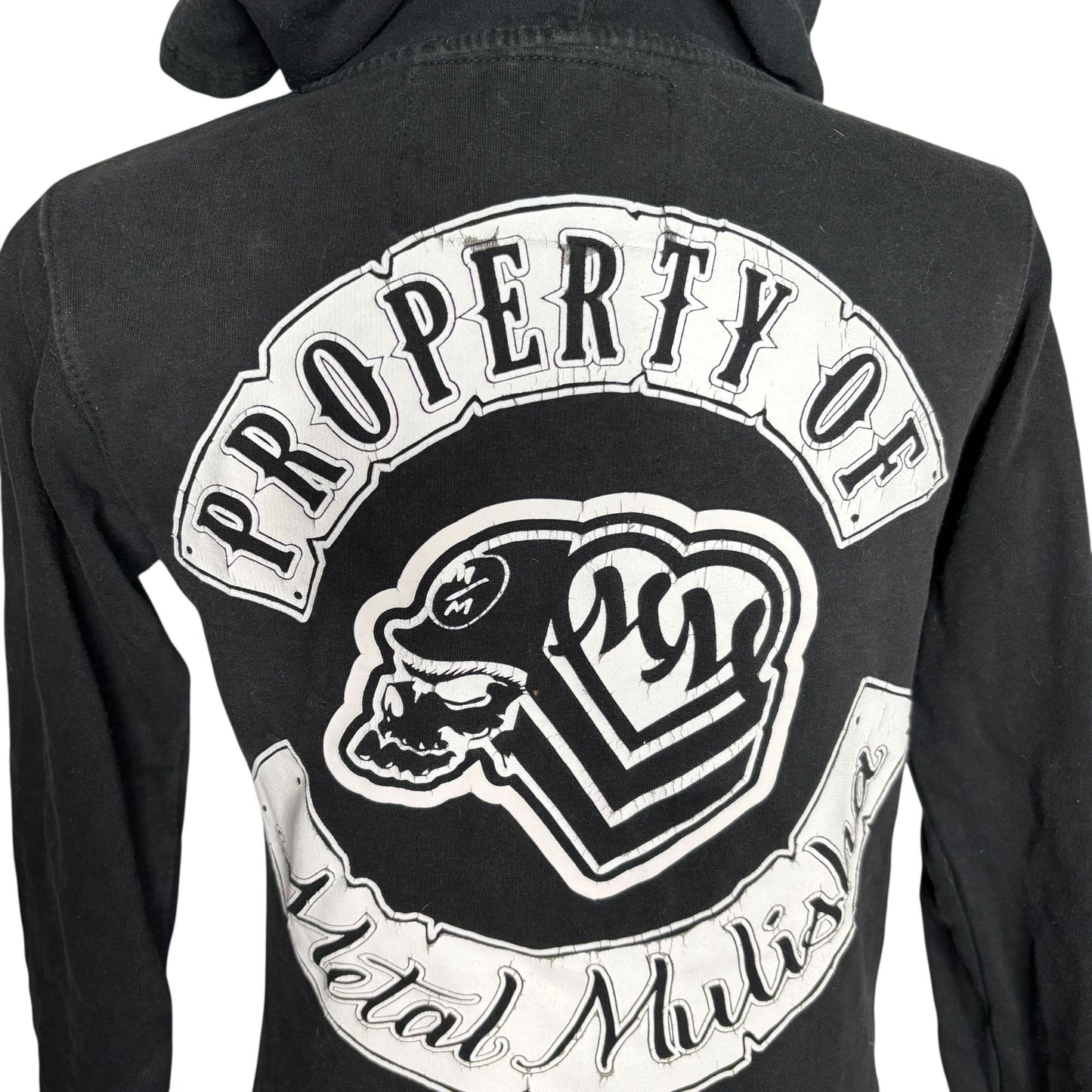 Metal Mulisha Womens Black Graphic Hoodie Trucker Hat Set Skull Design Medium