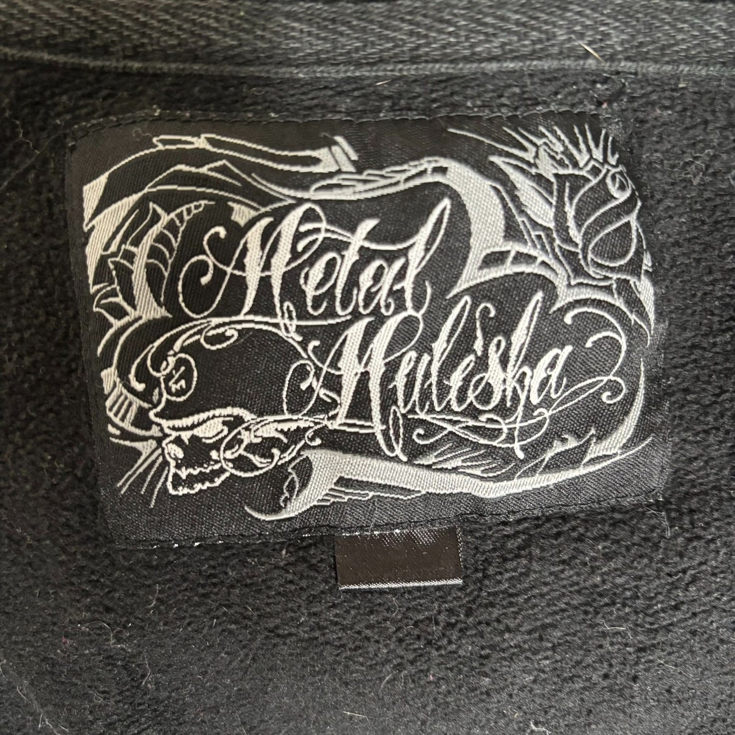 Metal Mulisha Womens Black Graphic Hoodie Trucker Hat Set Skull Design Medium