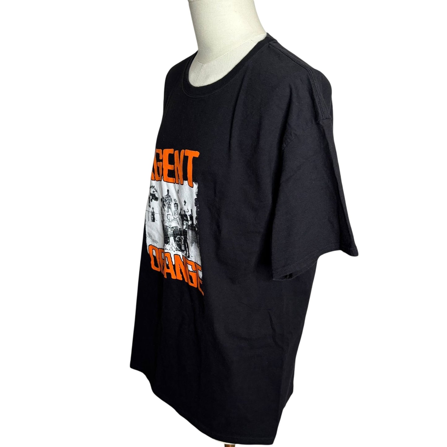 Agent Orange Band Graphic T-Shirt Punk Rock XL Black Crewneck Short Sleeve Tee