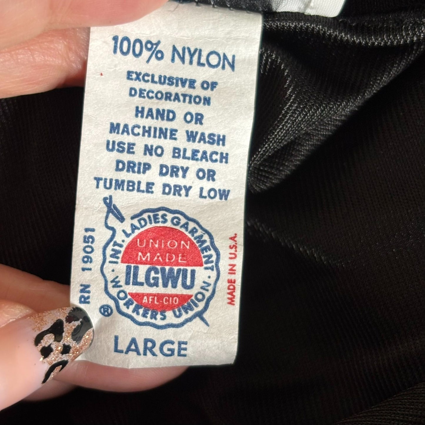 Vintage 70s Paramount Sheer Nylon Nightgown Large Black Polka Dot Mesh Empire