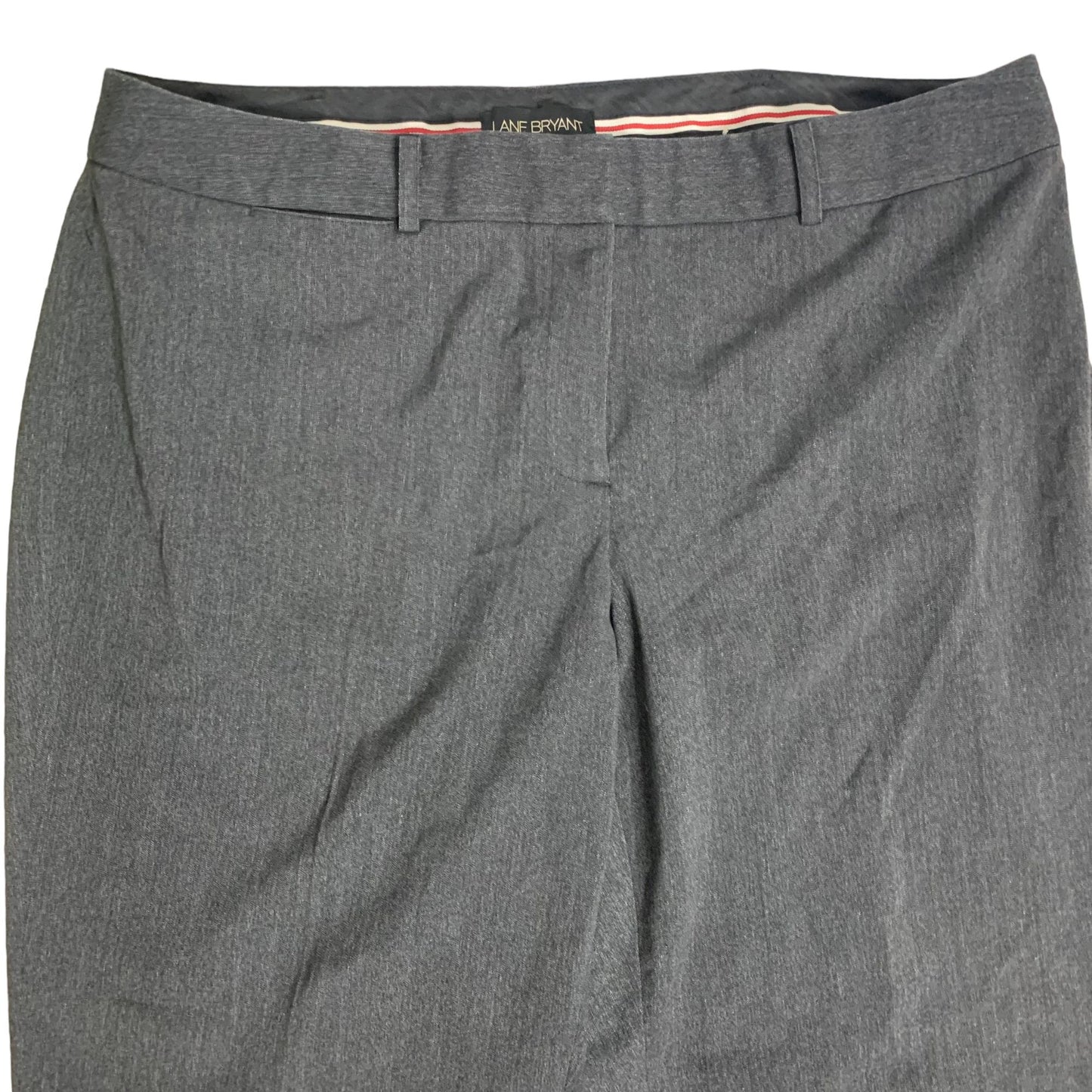 Lane Bryant Careen Slacks Trousers Pants 18 Grey Straight Leg Cuffed Pockets