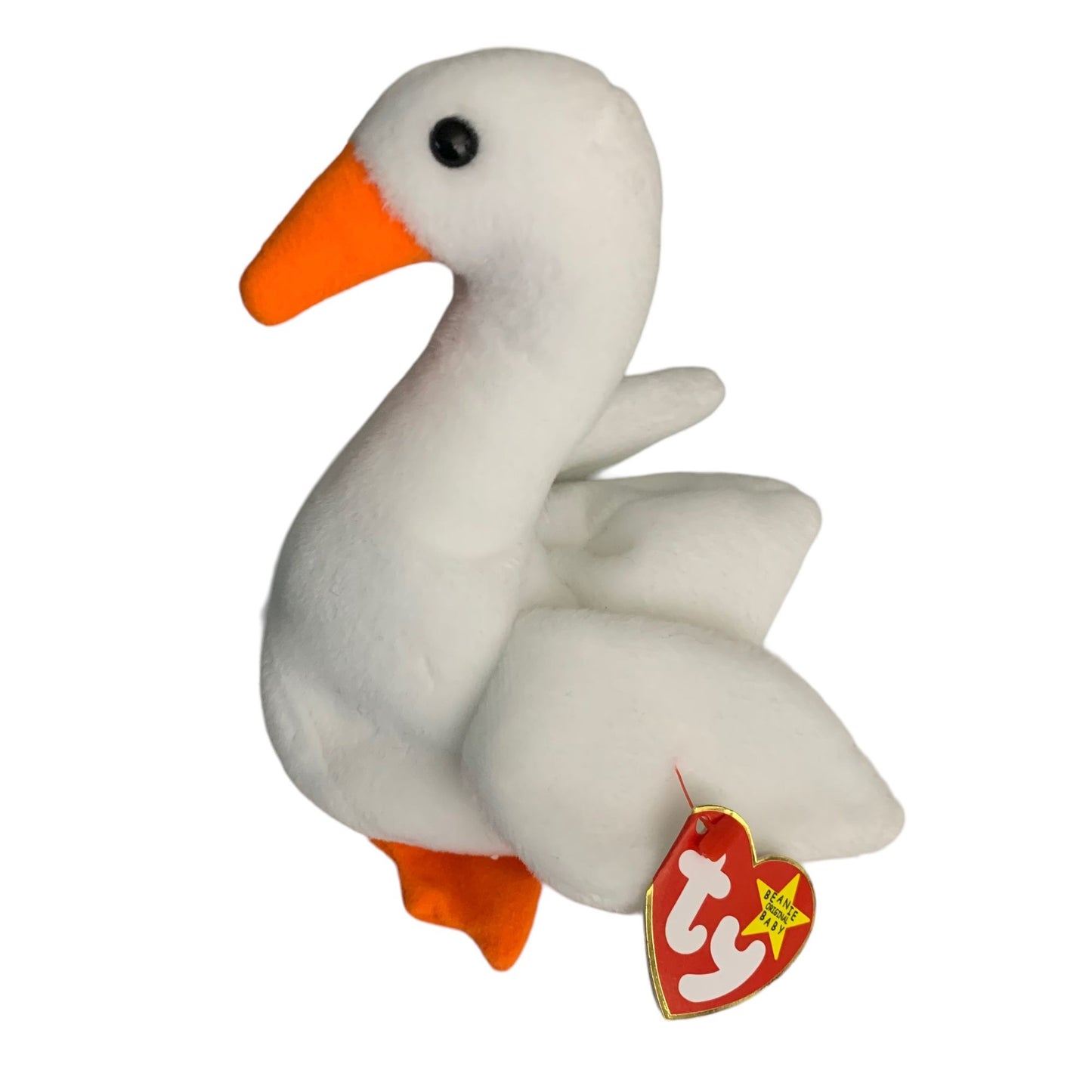 Gracie the Swan Retired TY Beanie Baby 1996 PVC Pellets Bird Excellent Cond