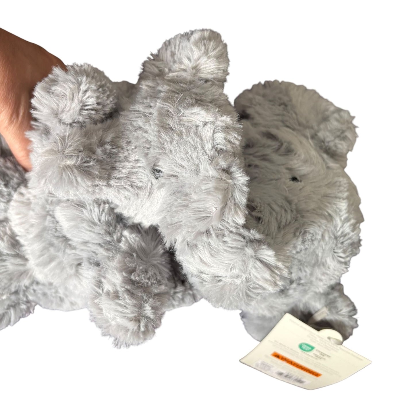 Cloud Island Plush Elephant Toy Rattle Set 0+ Months Soft Gray Mama Baby NEW