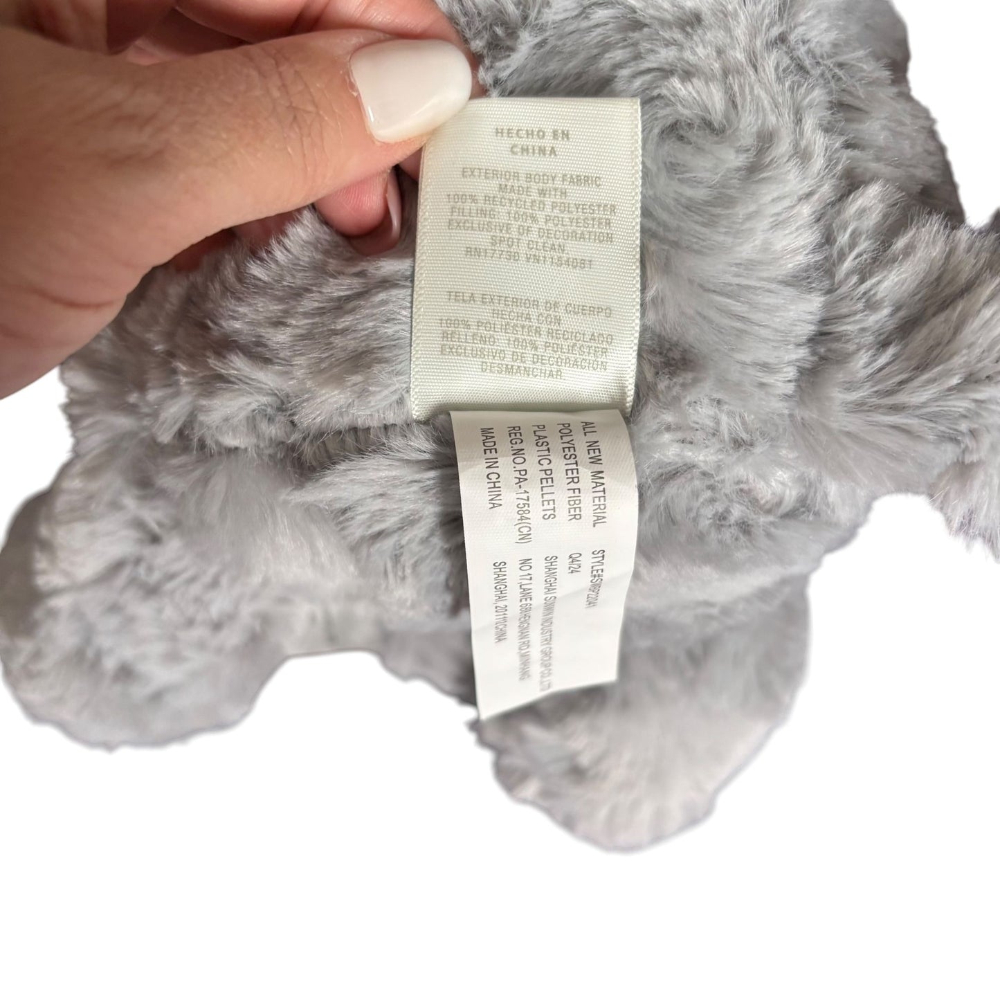 Cloud Island Plush Elephant Toy Rattle Set 0+ Months Soft Gray Mama Baby NEW