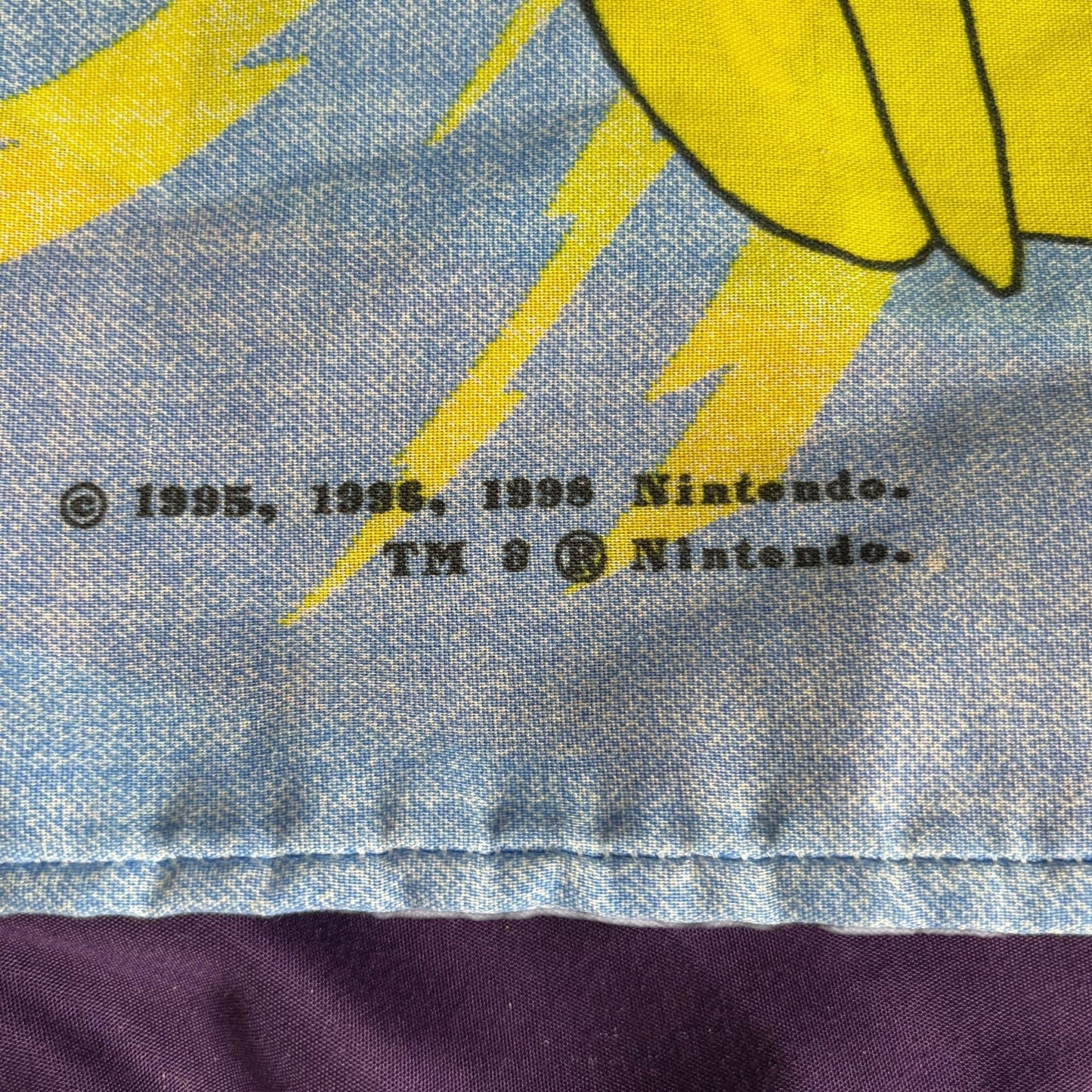 Vintage 90s Pokemon Pillowcase Pikachu Ash Nintendo Official Bedding Standard