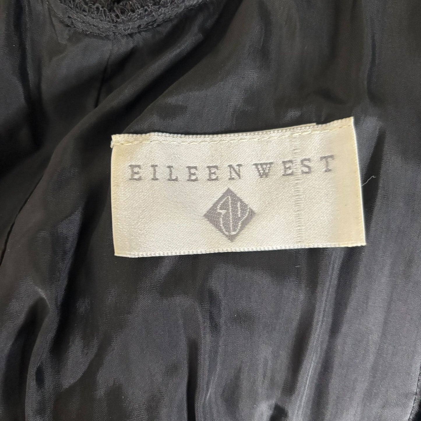 Vintage 80s Eileen West Velvet Backless Midi Dress Small Black Long Sleeves