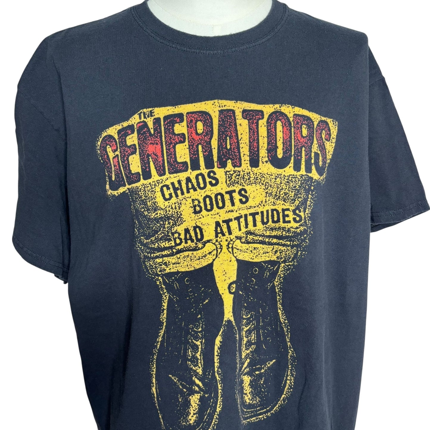 The Generators Band Graphic T-Shirt Adult XL Black Cotton Short Sleeve Rock Tee