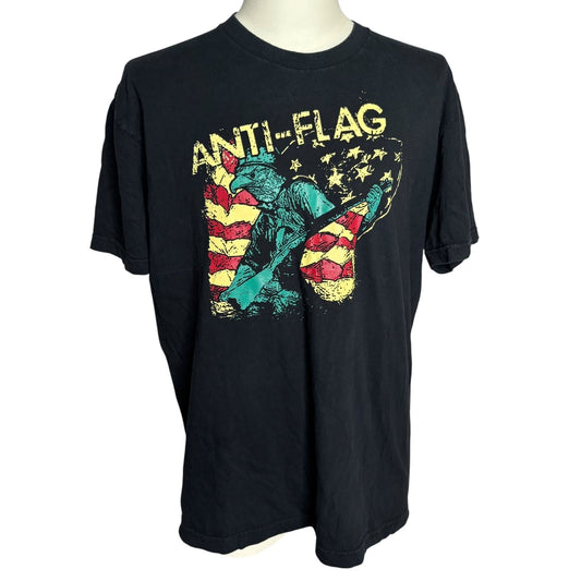 Anti-Flag Graphic Band Tee TShirt XL Black Short Sleeve Punk Rock Cotton USA