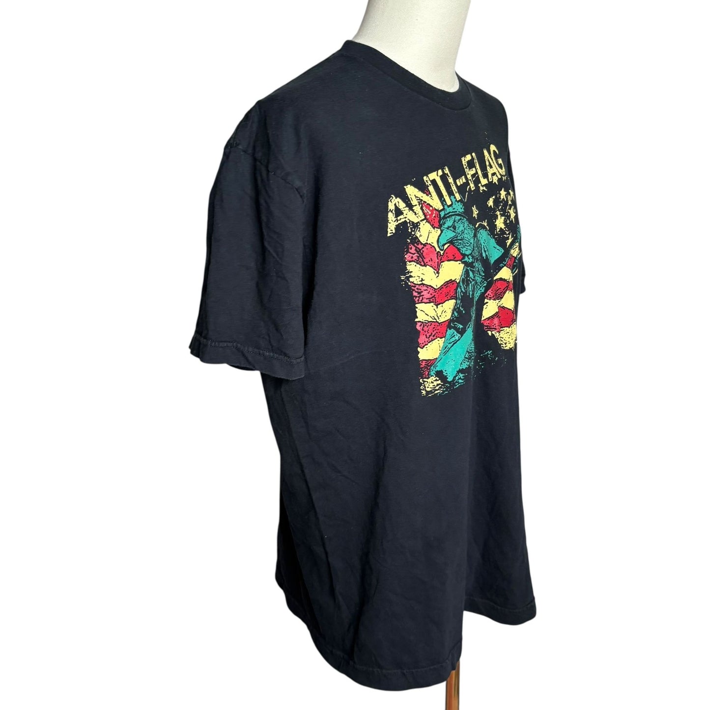 Anti-Flag Graphic Band Tee TShirt XL Black Short Sleeve Punk Rock Cotton USA