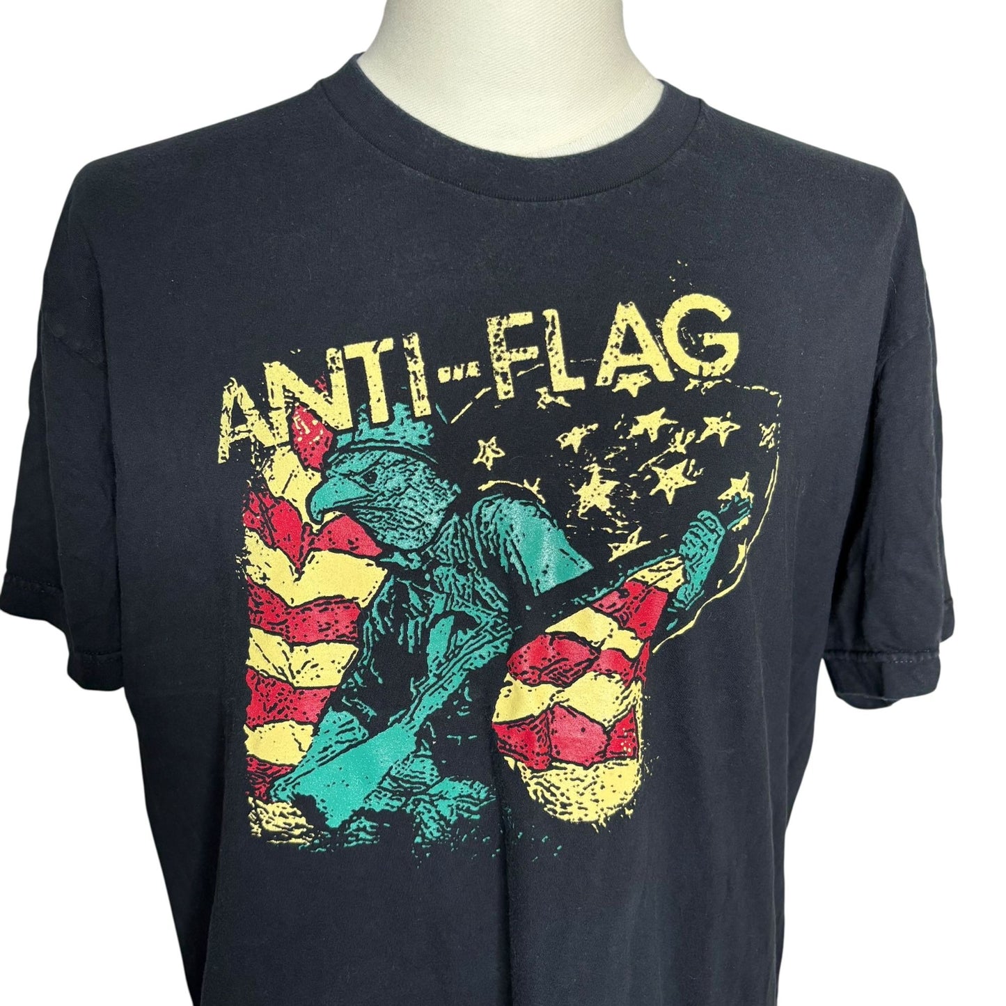 Anti-Flag Graphic Band Tee TShirt XL Black Short Sleeve Punk Rock Cotton USA