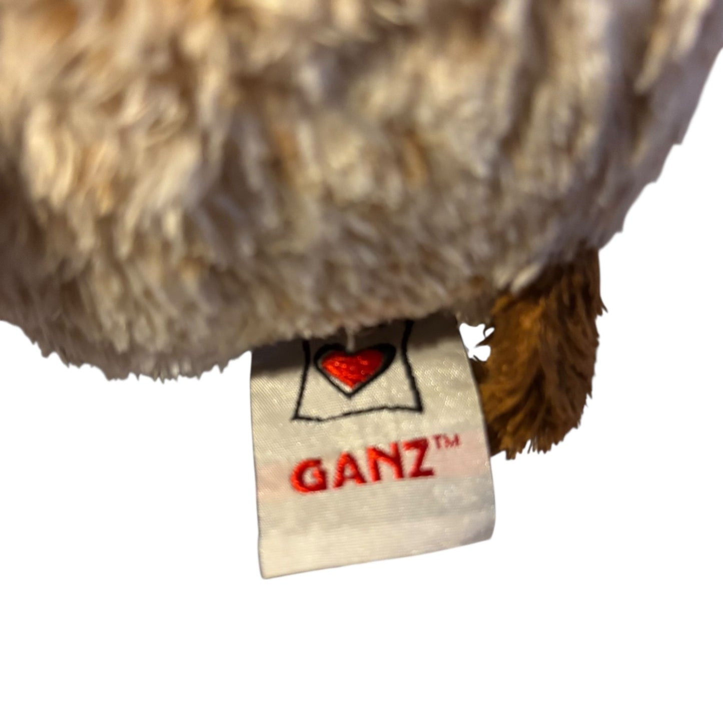 Classic Ganz Choco Cheeky Dog Webkins Plush Brown Cream Stuffed Animal HM694