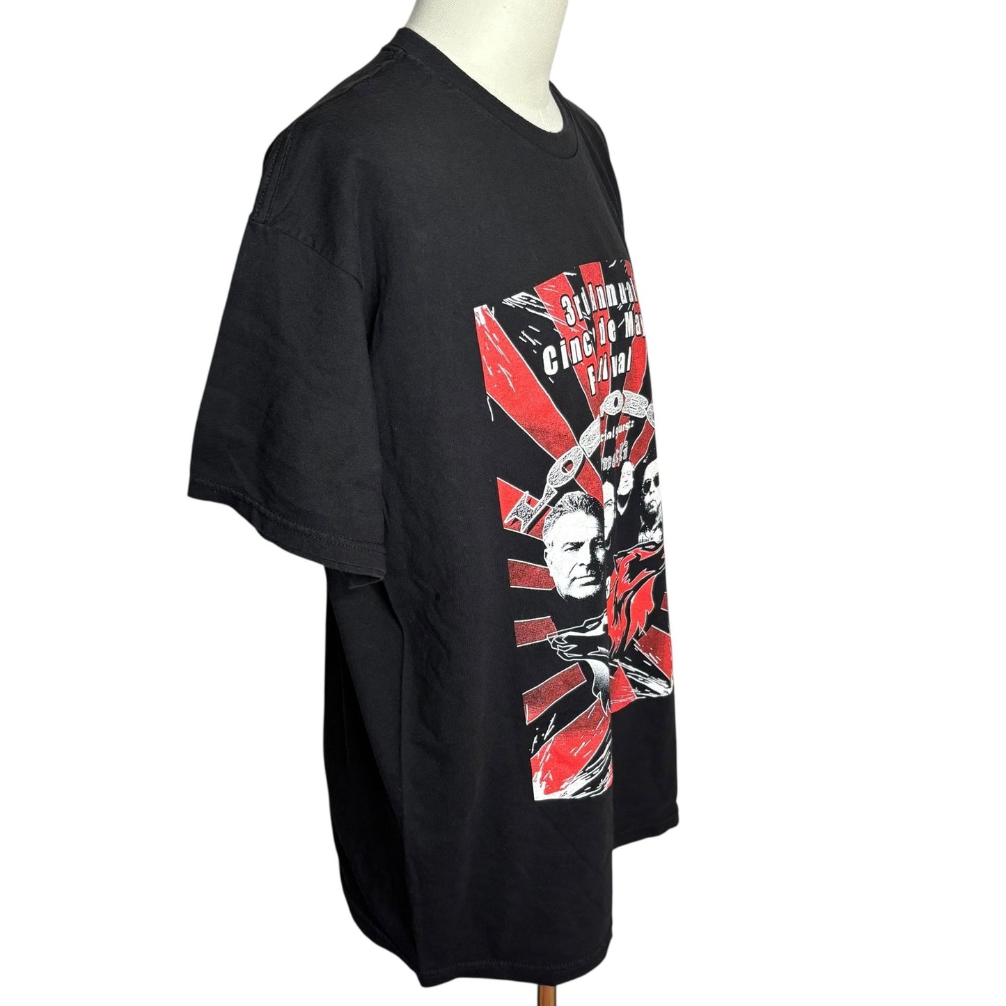 Los Lobos Cinco De Mayo Festival T-Shirt XL Black Graphic Band Tee Crewneck